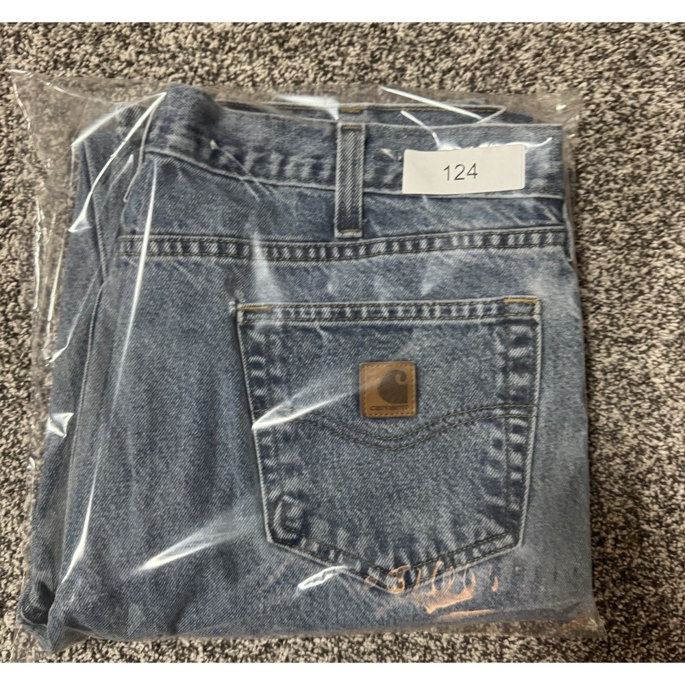 Carhartt Jeans Mens 38x36 Blue Denim B480 DSP Traditional - Picture 10 of 10